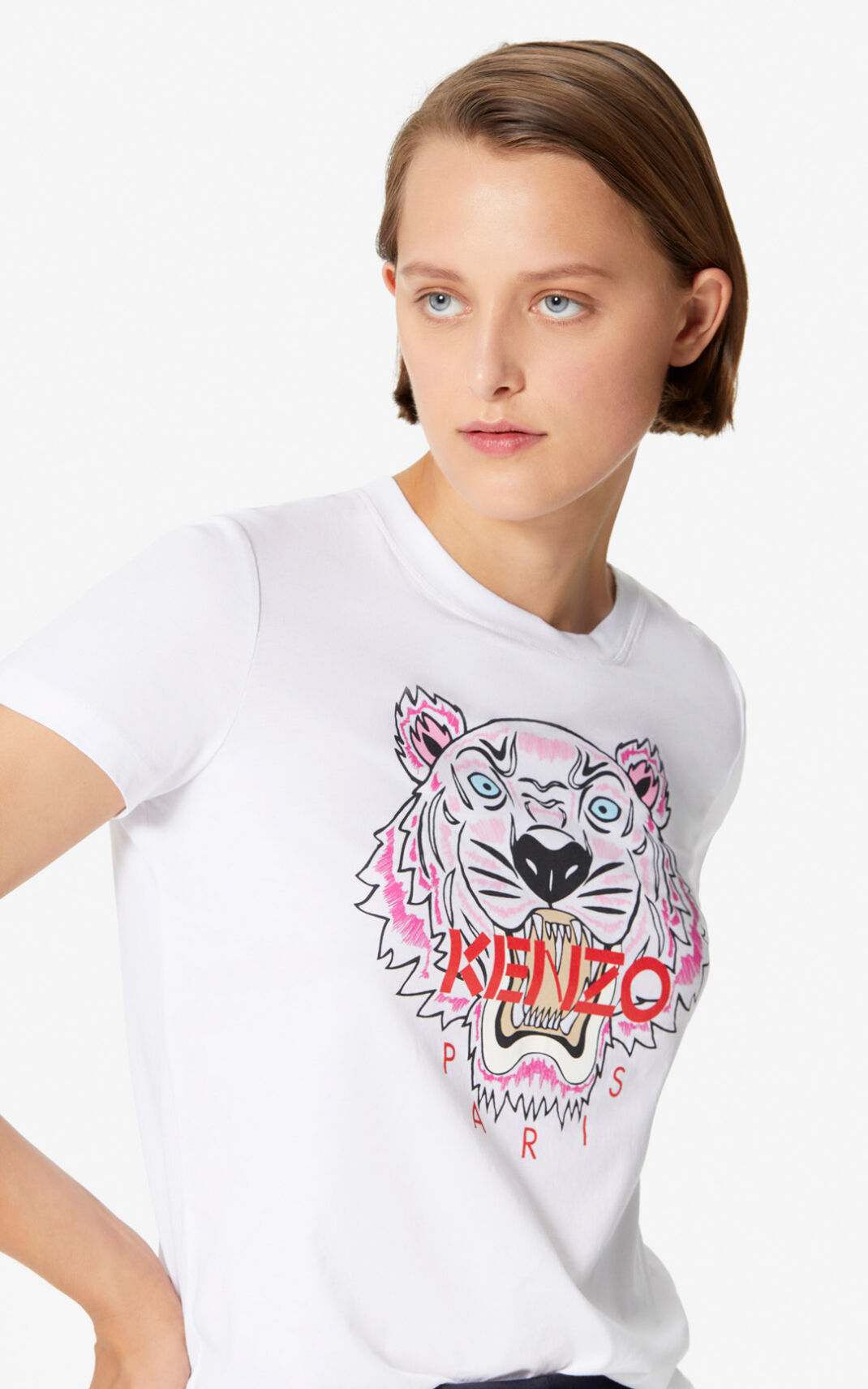 Camiseta Kenzo Tiger Feminino - Branco | 150THWYND